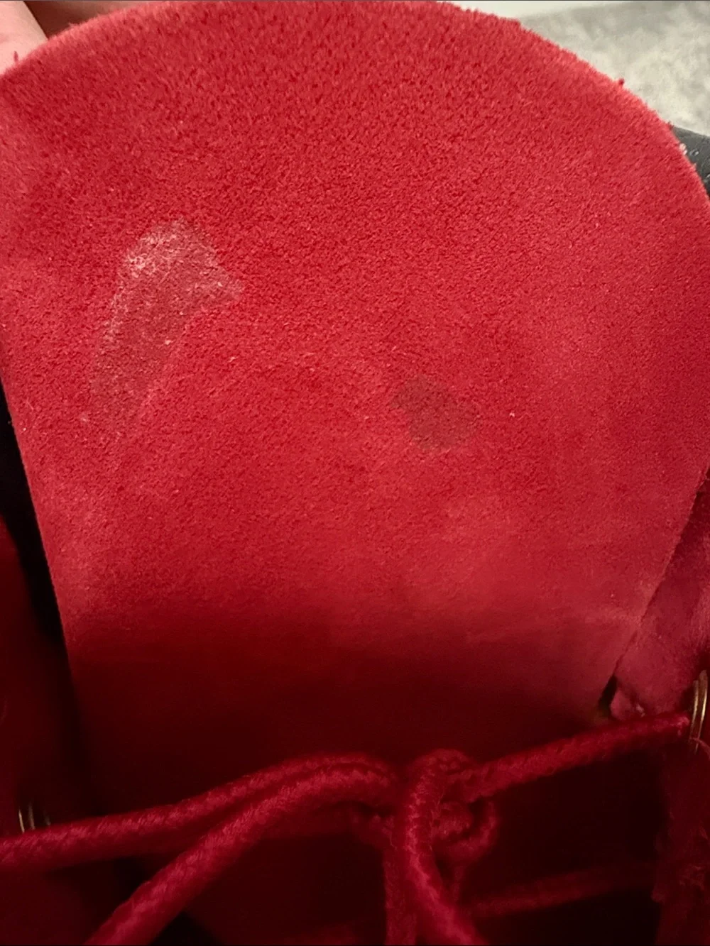 Timberland Red Suede Lace-Up Boots with Gold Eyelets
